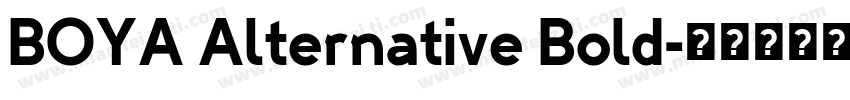 BOYA Alternative Bold字体转换